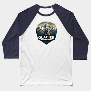 Bear - Glacier National Park Baseball T-Shirt